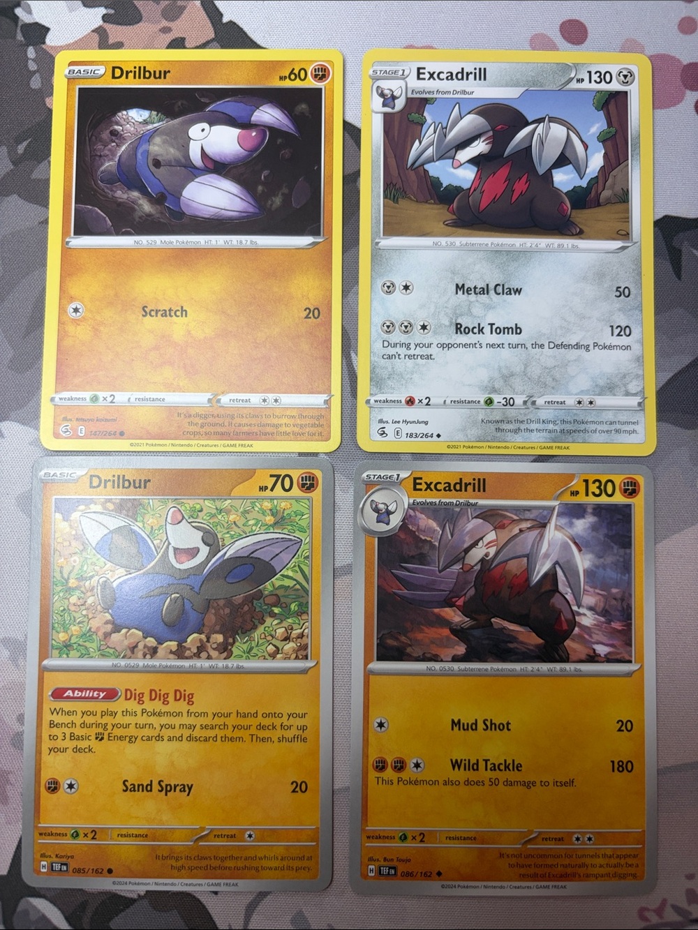 Drilbur & Excadrill Evolution Lot | 4 Pokémon Cards | ✨5/$25✨